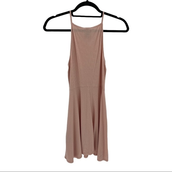 Forever 21 Pink Ribbed Knit Fit & Flare Dress Sz S - Picture 5 of 8
